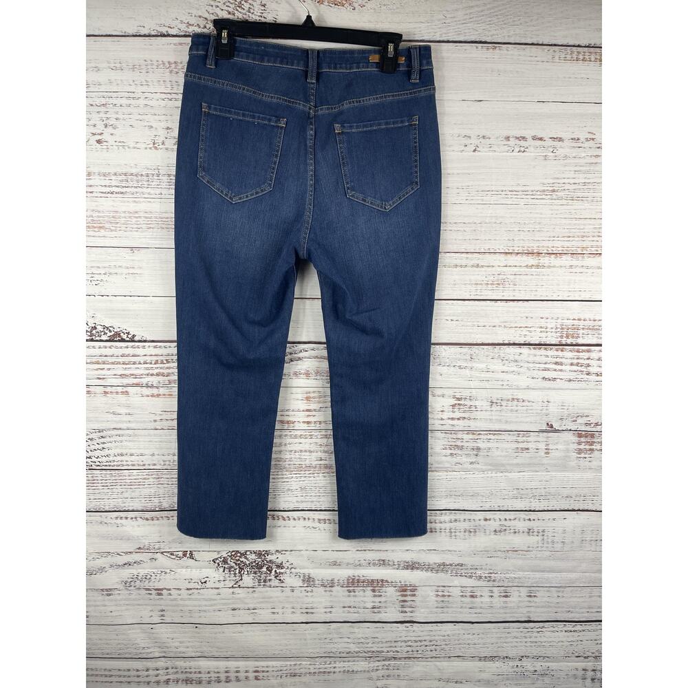 Soft Surroundings Jeans Womens 8P Blue High Rise Straight Ankle Stretch Denim - Picture 6 of 8
